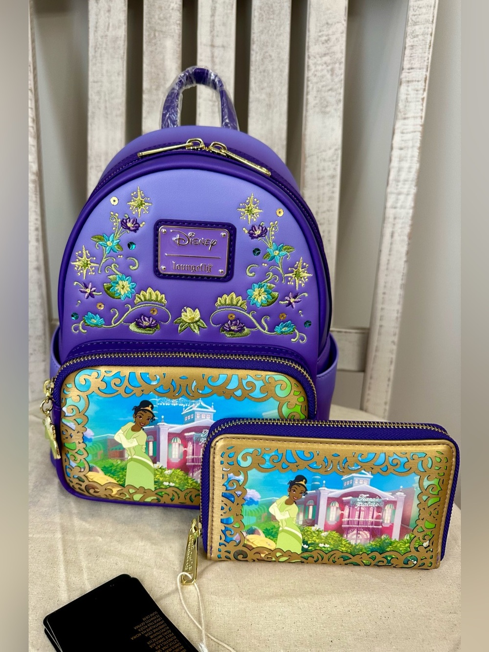 Loungefly Disney Princess Dreams Tiana-Mini Backpack & Zip-Around Wallet